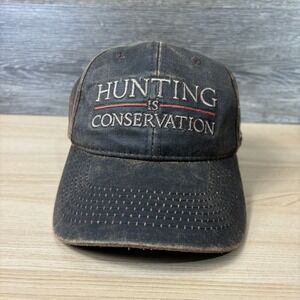 Rocky Mountain Elk Foundation Hat Cap Strap Faux Leather Hunting Conservation